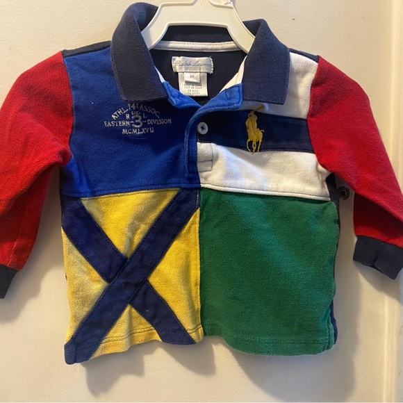 Ralph Lauren Colorblock Long Sleeve Polo Shirt - Picture 2 of 8